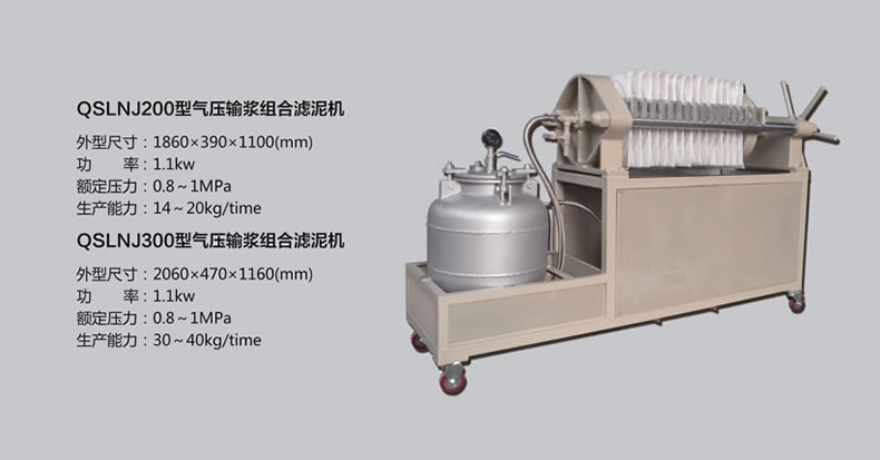 QSLNJ200型氣壓輸漿組合濾泥機